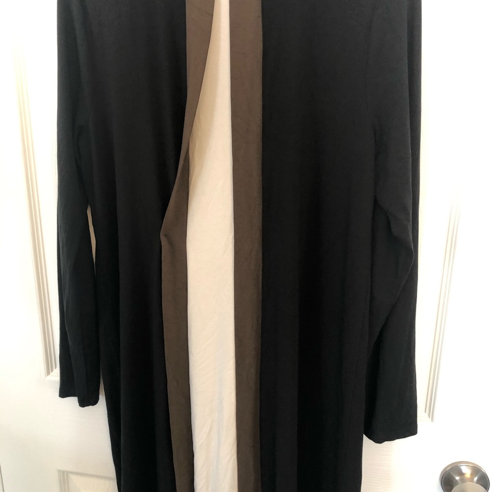 J Jill Women Medium A Line Dress Knit Black Brown